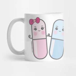 cute pills cartoon Mug